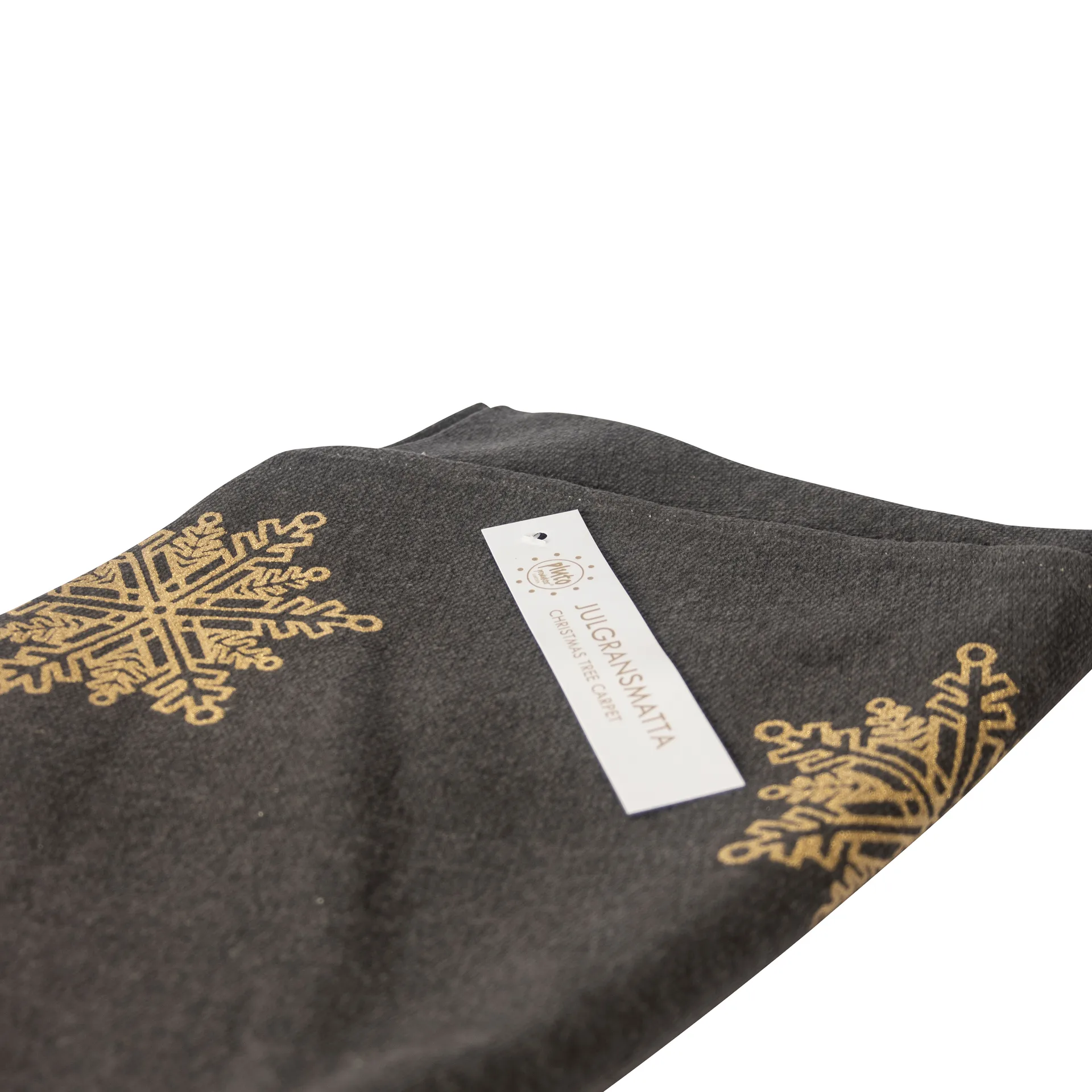 クリスマスツリー用ラグ  snow star Ø110 cm, grey-gold Pluto Design