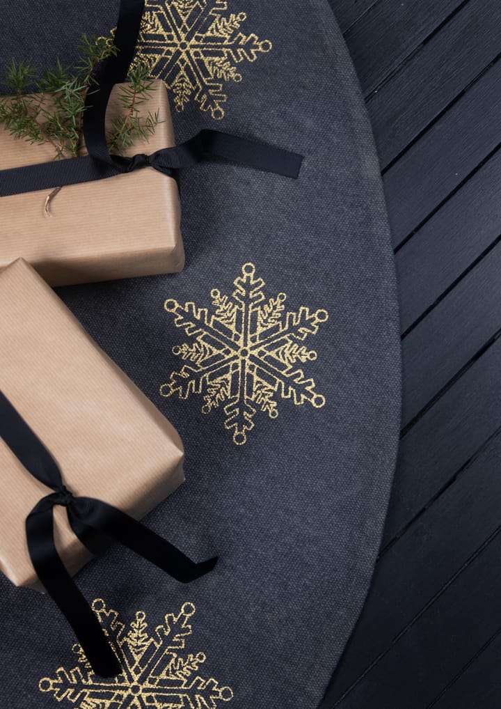 クリスマスツリー用ラグ  snow star Ø110 cm, grey-gold Pluto Design
