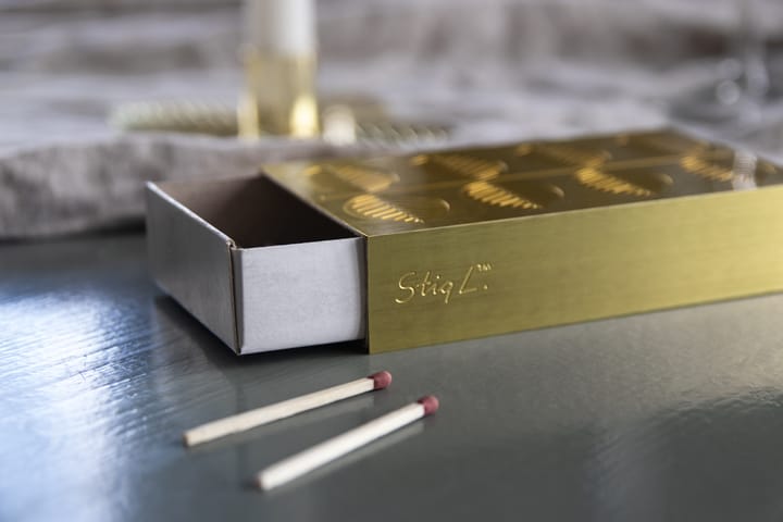 Stig L Berså マッチボックス 6,8x12 cm, Gold Pluto Design