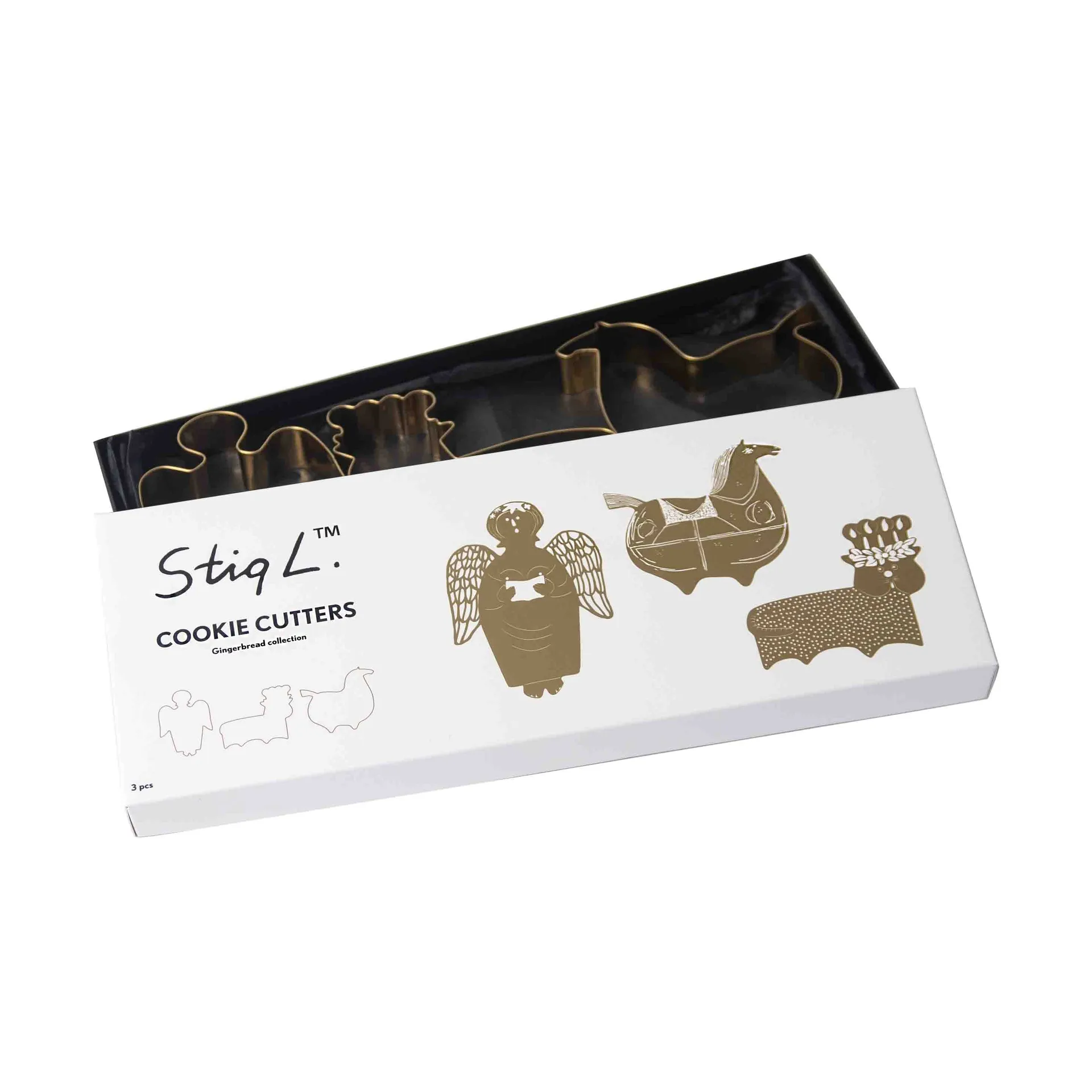 Stig L gingerbread  クッキー型 3個セット, Gold Pluto Design
