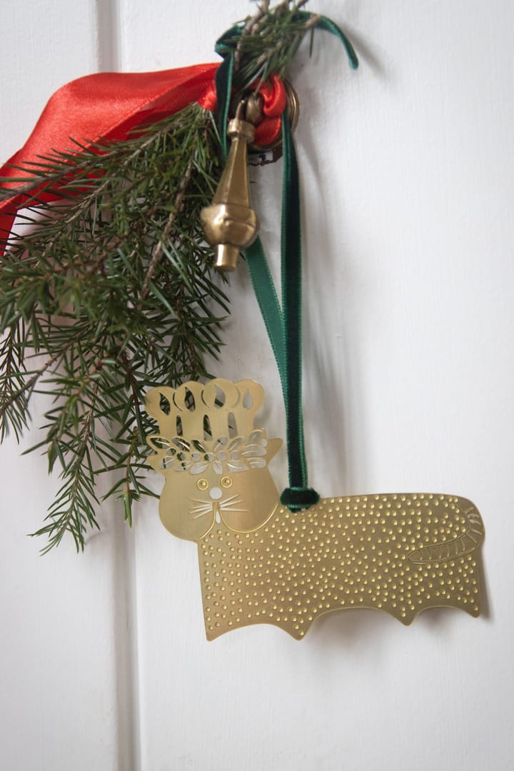 Stig L gingerbread キャット デコレーションハンガー, Gold-brass Pluto Design