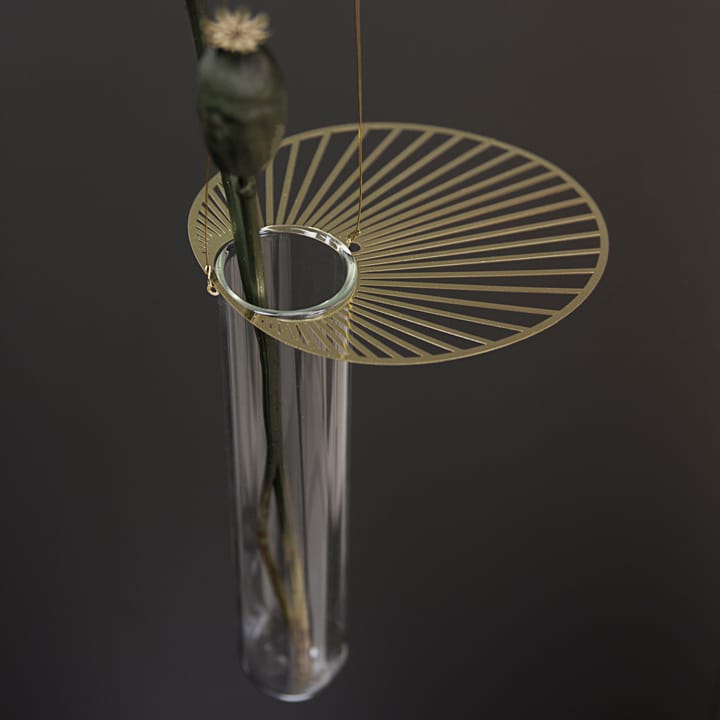 Sun hanging 花瓶 15 cm, clear-gold Pluto Design
