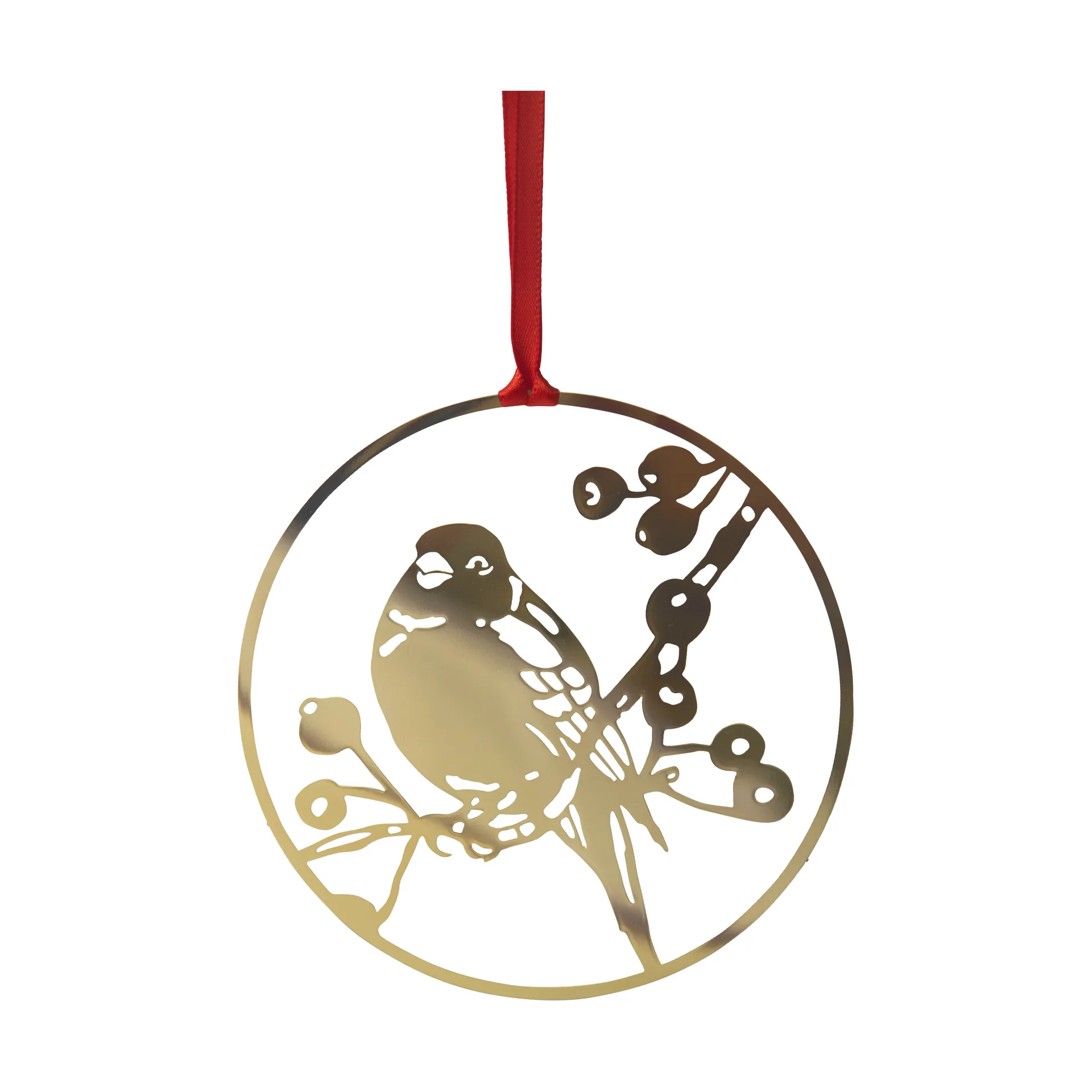 Winter Bird L クリスマスオーナメント, Gold Pluto Design