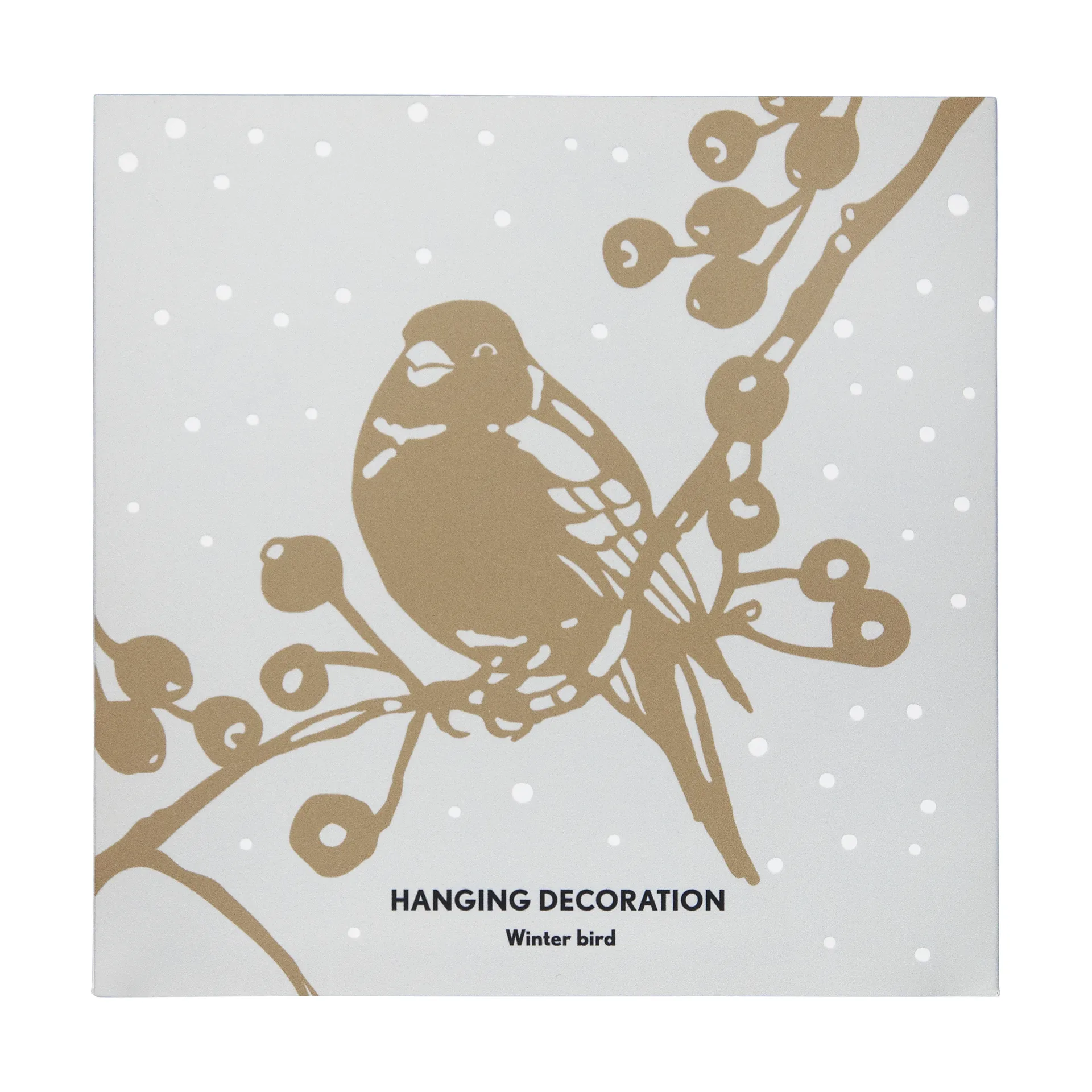 Winter Bird L クリスマスオーナメント, Gold Pluto Design