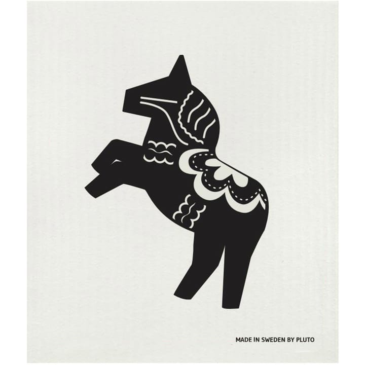 Häst ディッシュクロス 17x20 cm - Black-white - Pluto Produkter