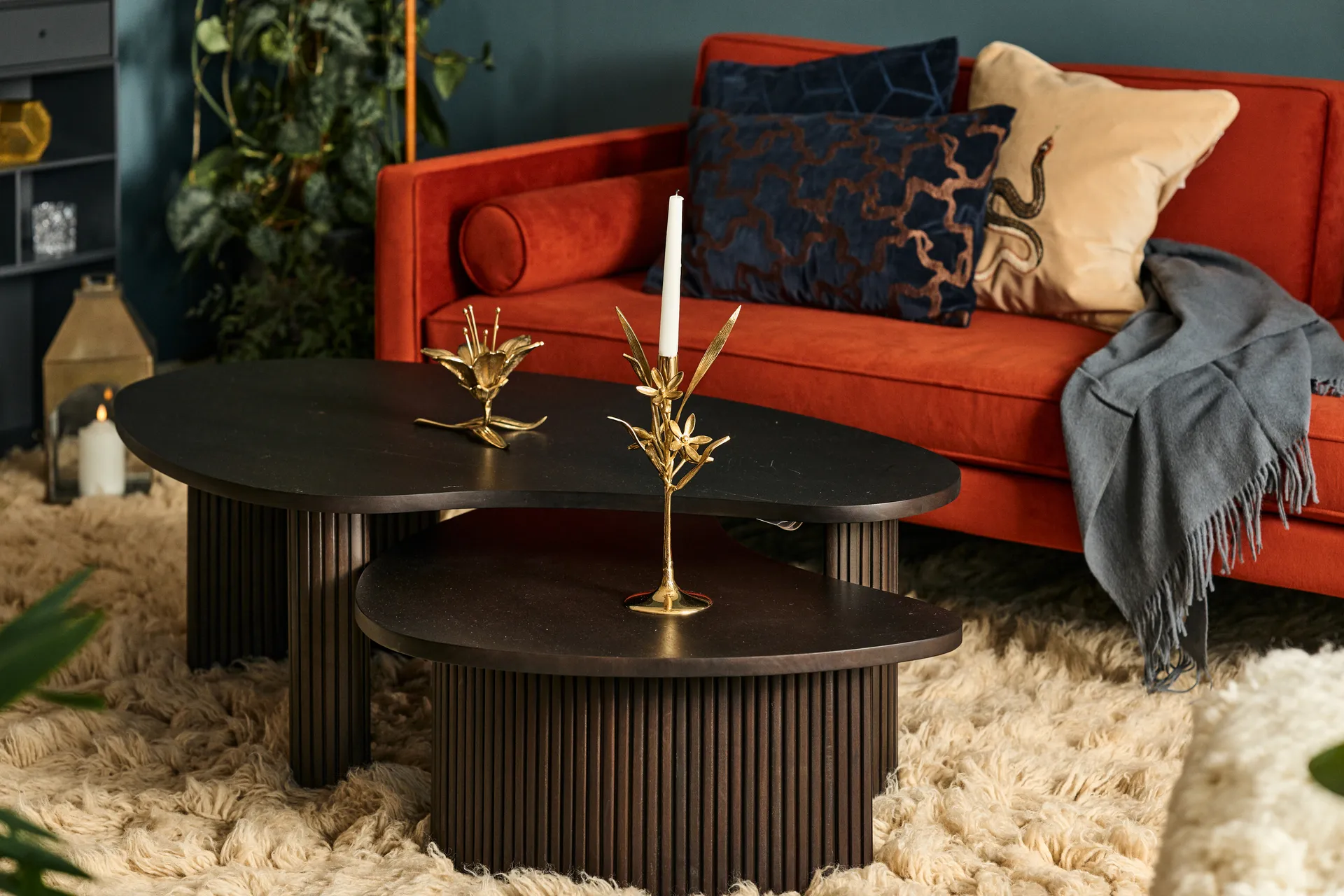 Bergamot キャンドルスティック 31 cm, Gold POLSPOTTEN