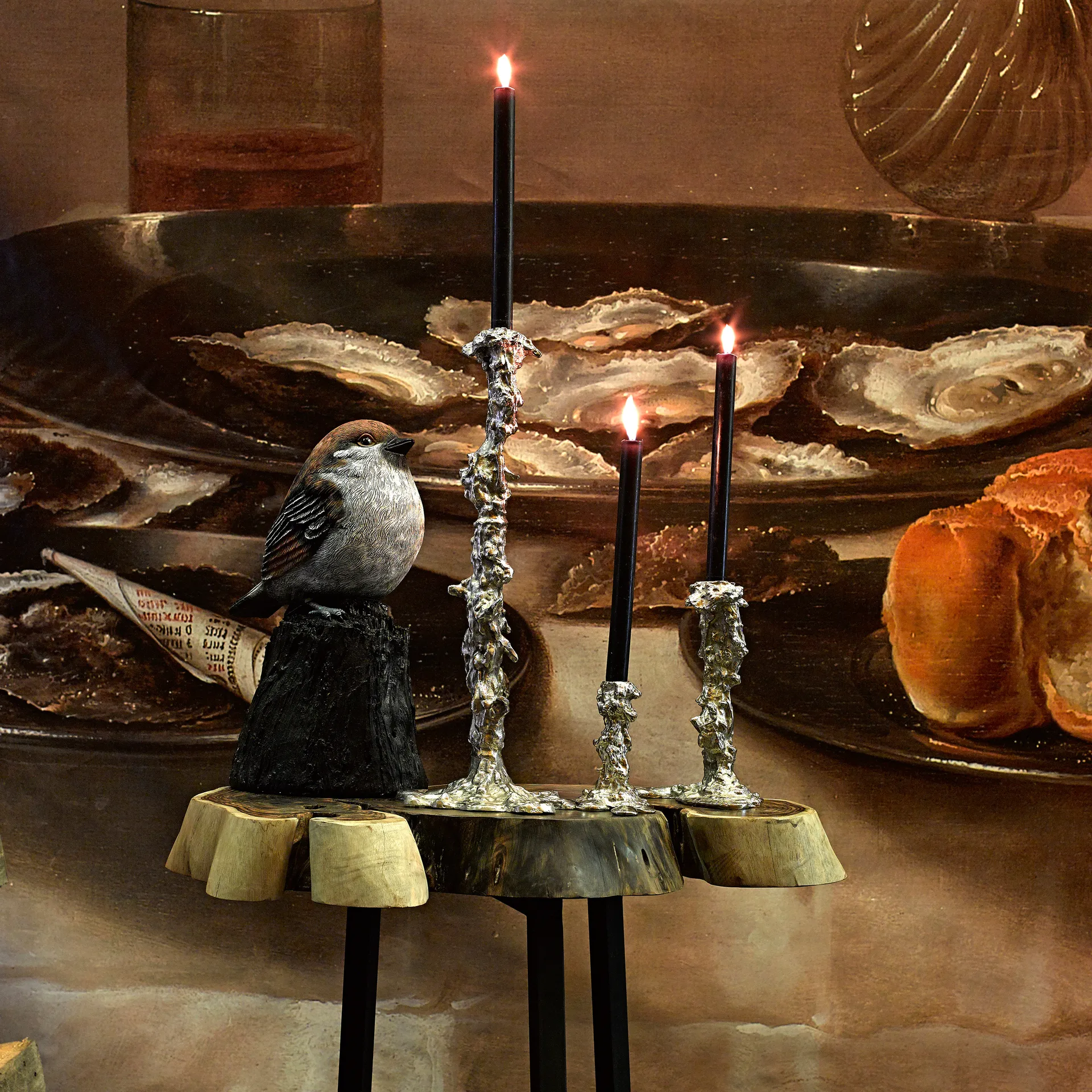 Drip キャンドルスティック 14 cm, Silver POLSPOTTEN