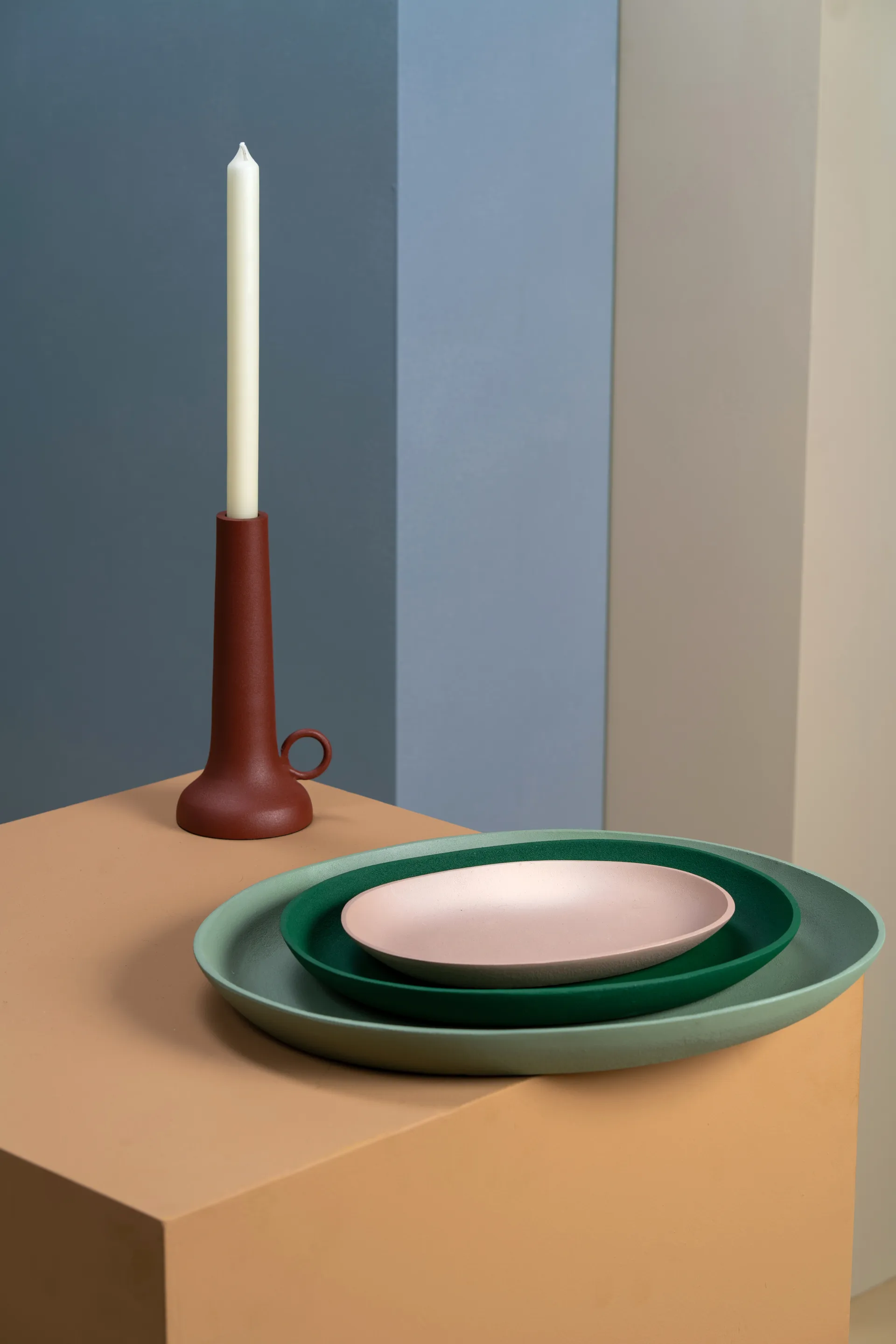 Greek トレイ 3枚セット, Dark green POLSPOTTEN