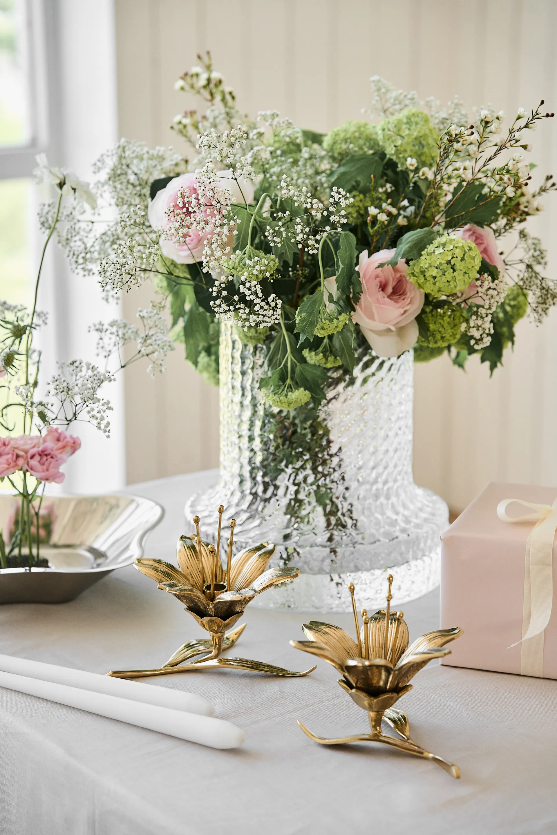 Lilly キャンドルスティック 15 cm, Gold POLSPOTTEN