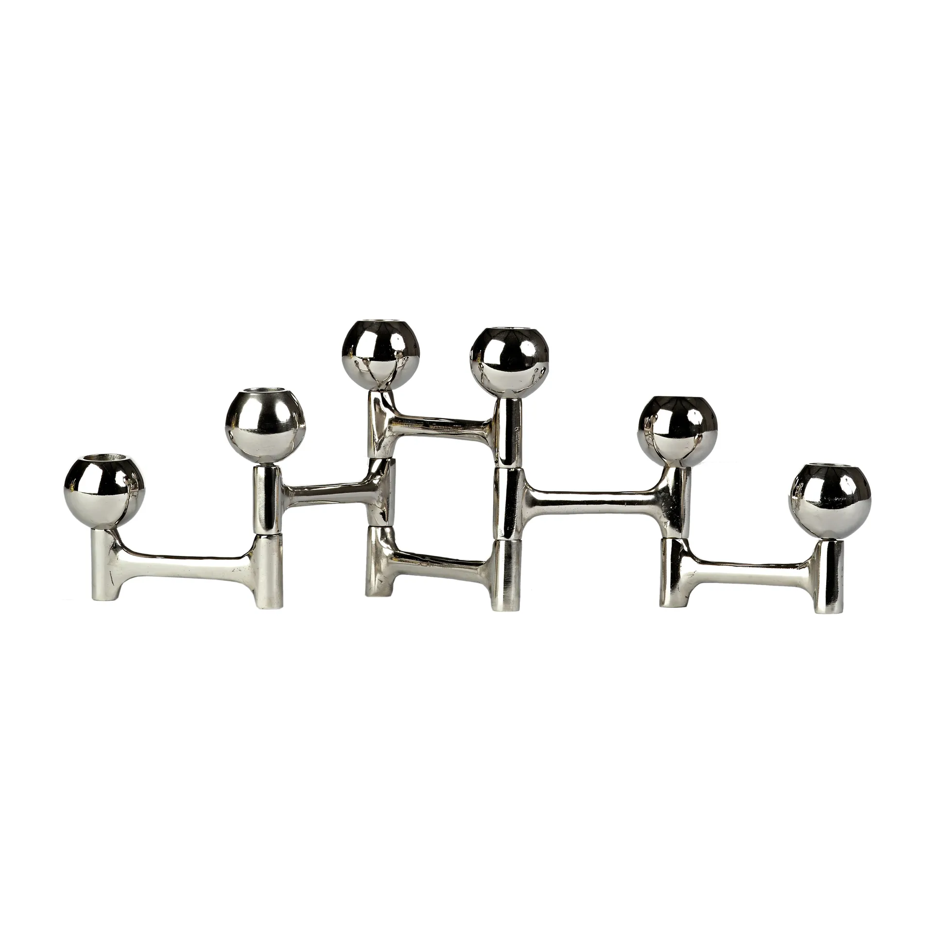 Round Folding キャンドルスティック 48x15 cm, Silver POLSPOTTEN