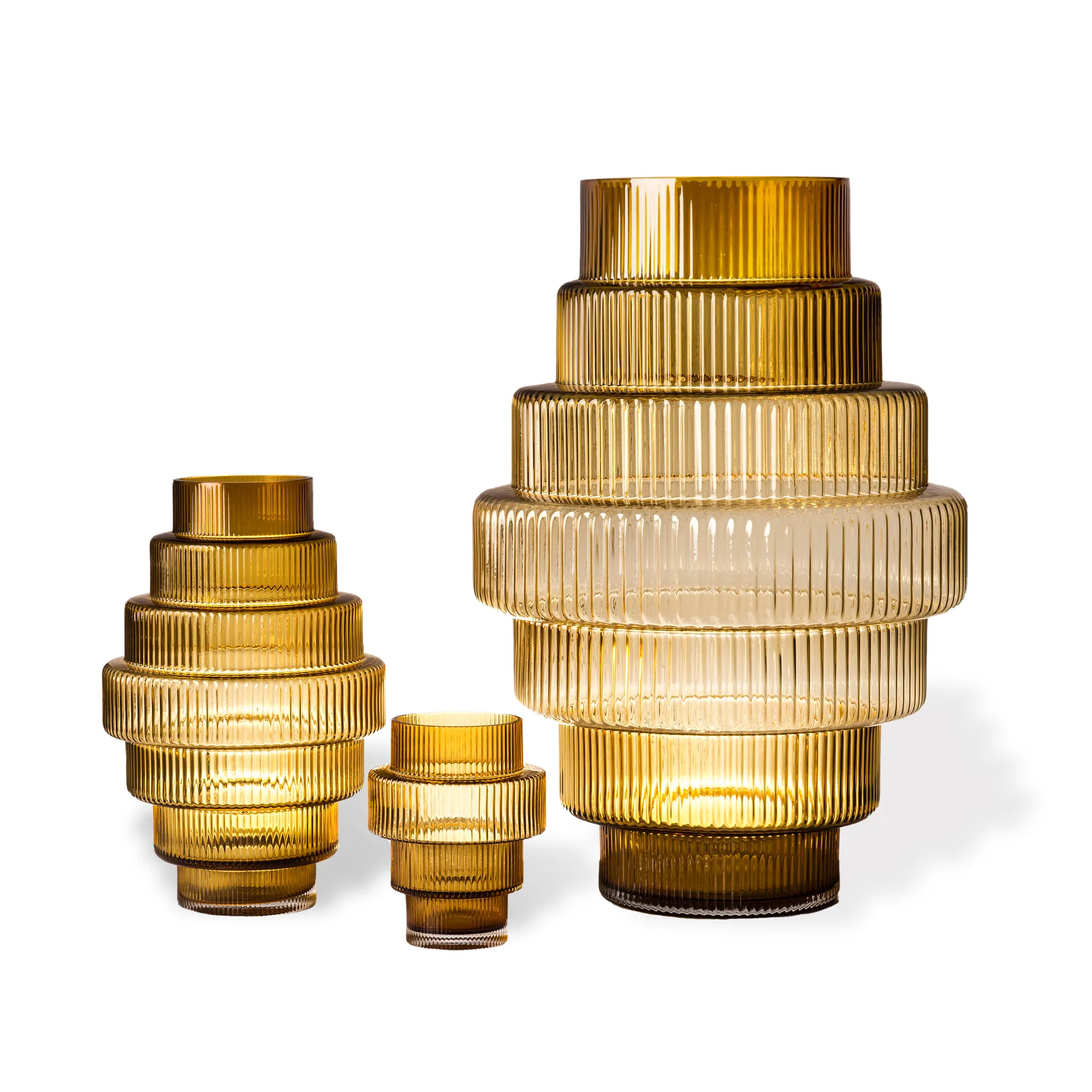 Steps 花瓶 S 30 cm, Ochre POLSPOTTEN