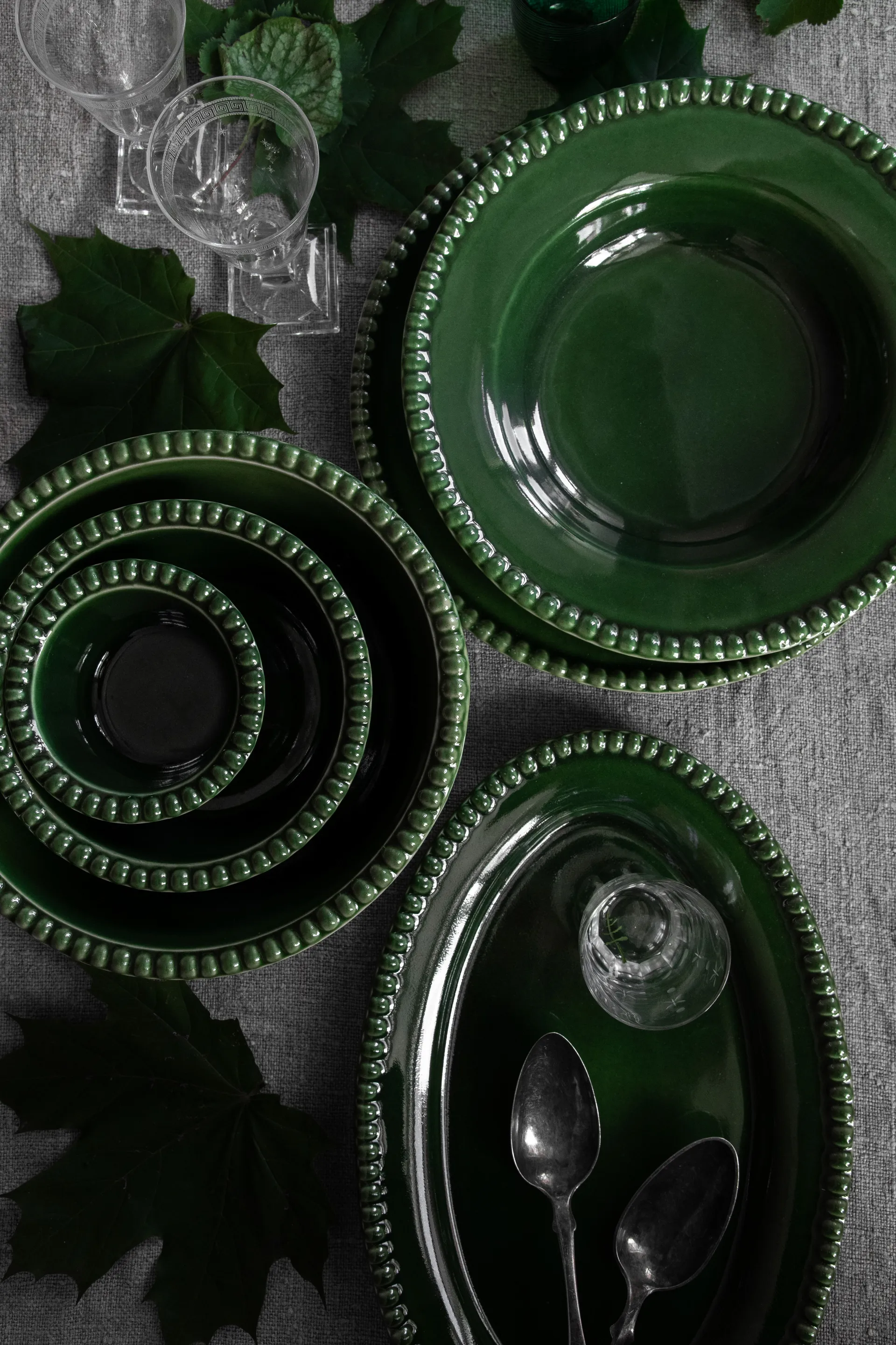 Daria サービングレート 35 cm stengods, Moss PotteryJo | ポタリ―ジョー