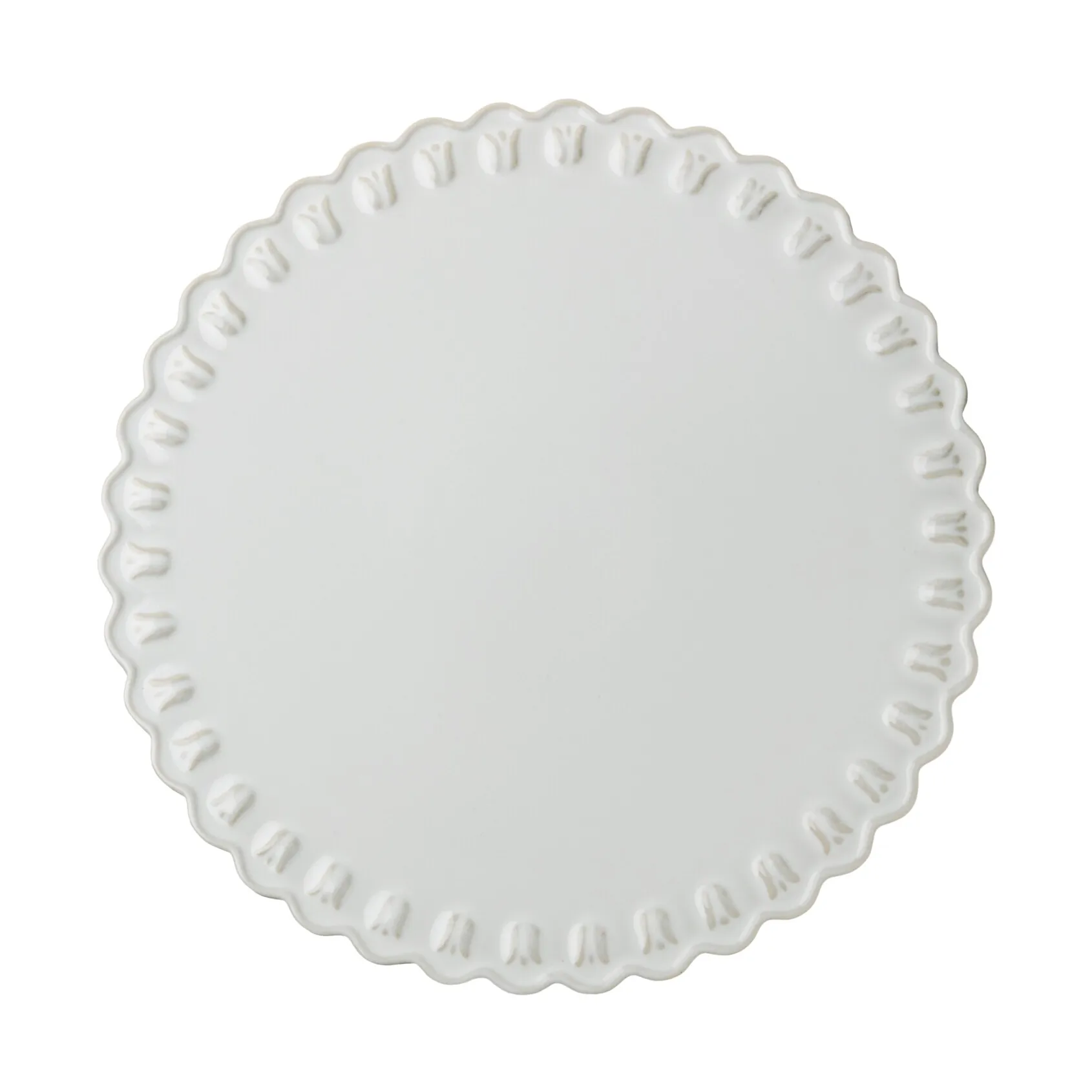 Tulipa ケーキプレート Ø30 cm, White PotteryJo | ポタリ―ジョー