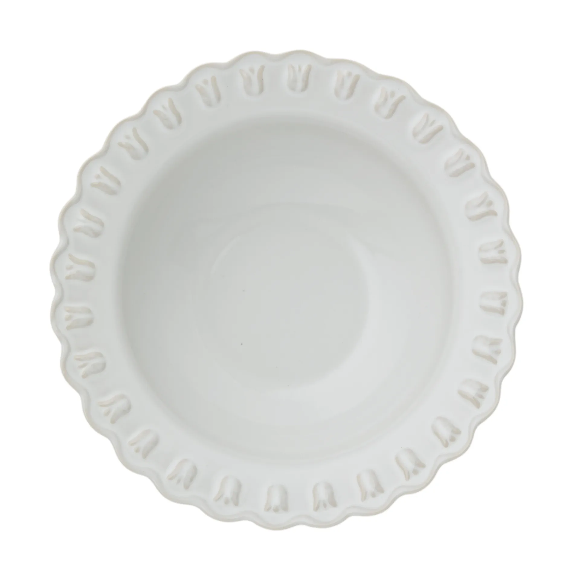 Tulipa サービングプレート ラージ Ø30 cm, White PotteryJo | ポタリ―ジョー