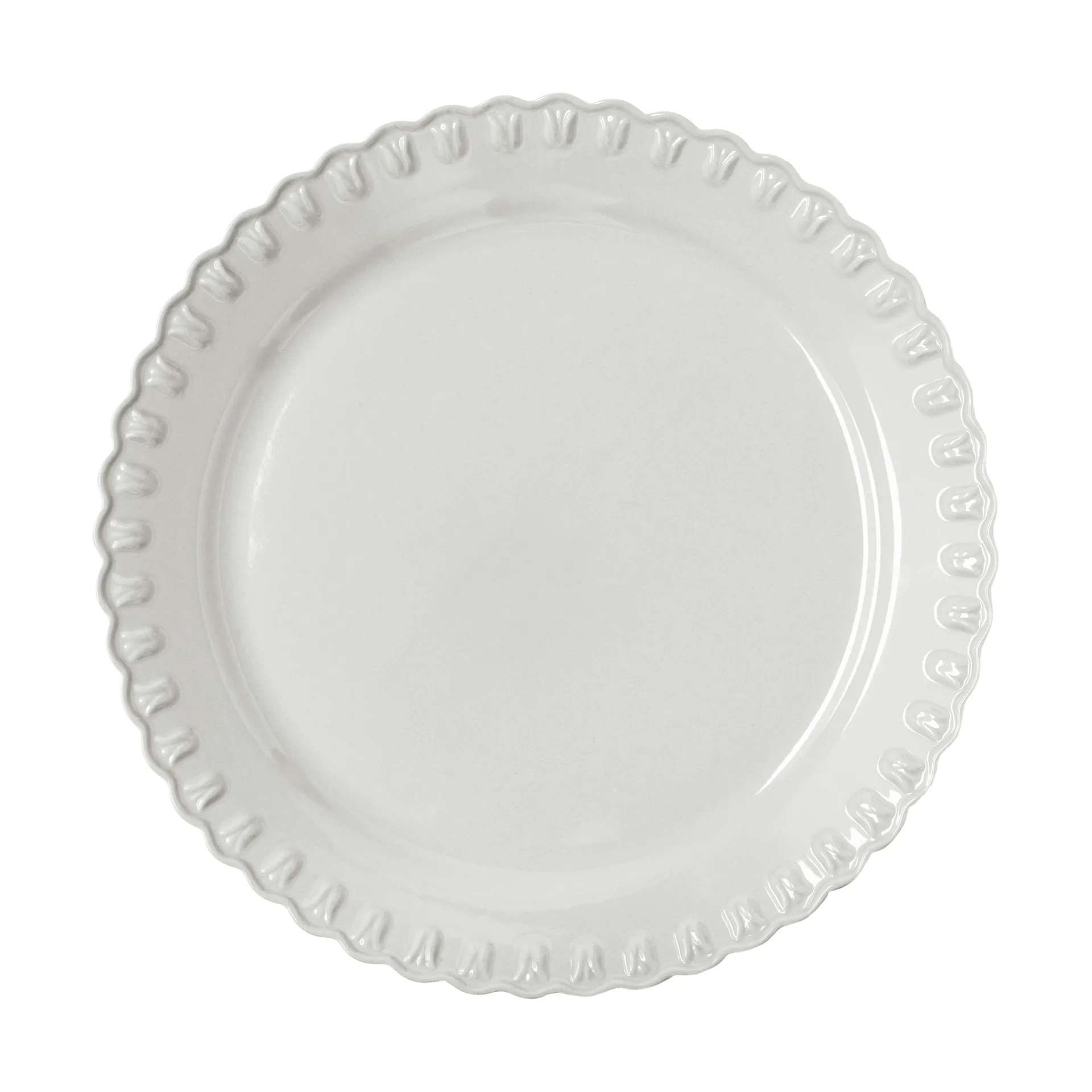 Tulipa サービングプレート Ø37 cm, White PotteryJo | ポタリ―ジョー