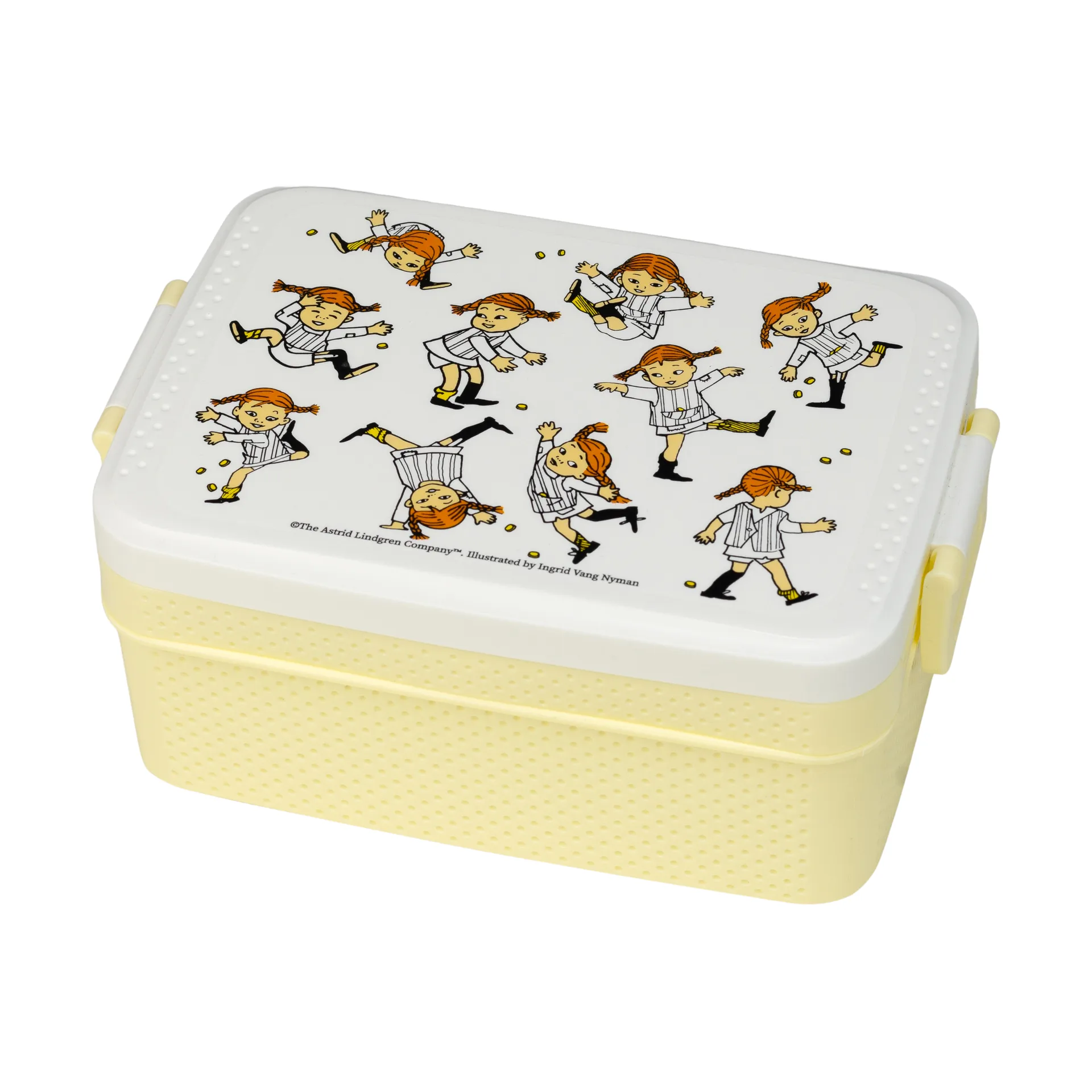 ピッピ サーカス ランチボックス 8x18.5 cm, Yellow-white Rätt Start