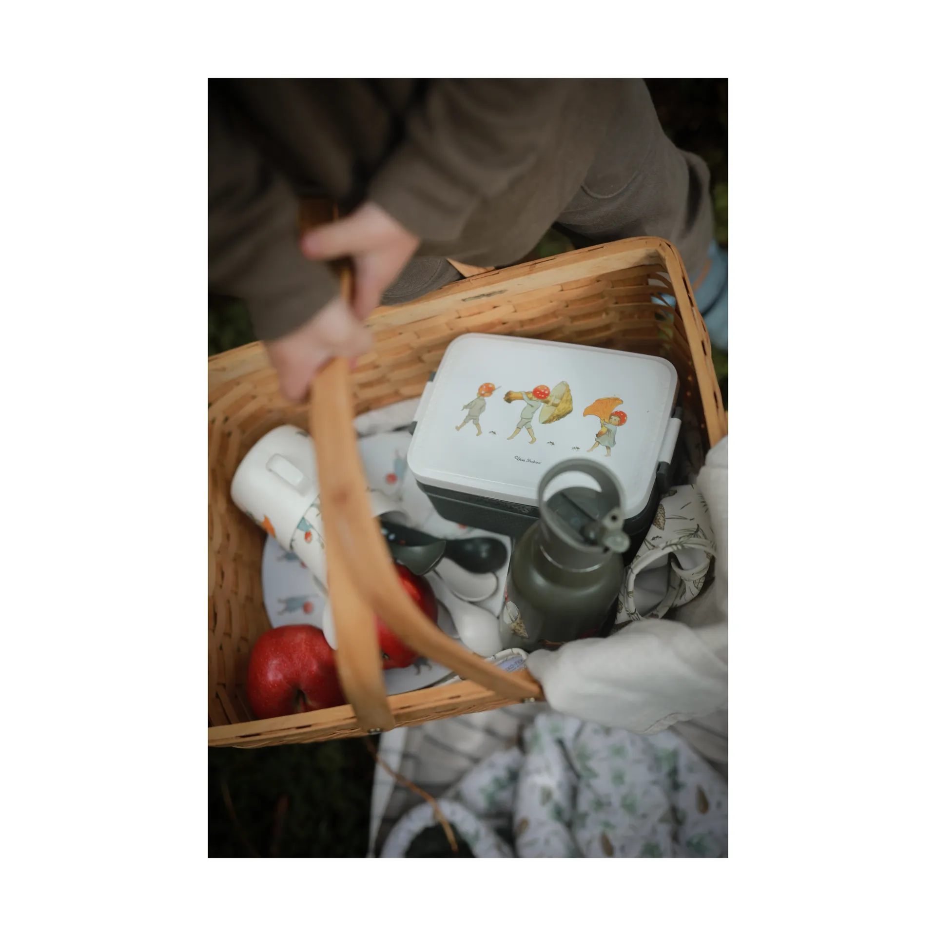 Elsa Beskow Tomtebobarnen 水筒 34 cl, Green Rätt Start