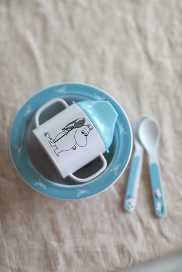ムーミン Water & Bath シッピーカップ & 吸盤カップ付きプレート - Blue - Rätt Start | ラットスタート