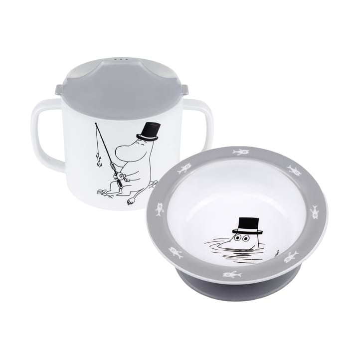 ムーミン Water & Bath シッピーカップ & 吸盤カップ付きプレート - Grey - Rätt Start | ラットスタート