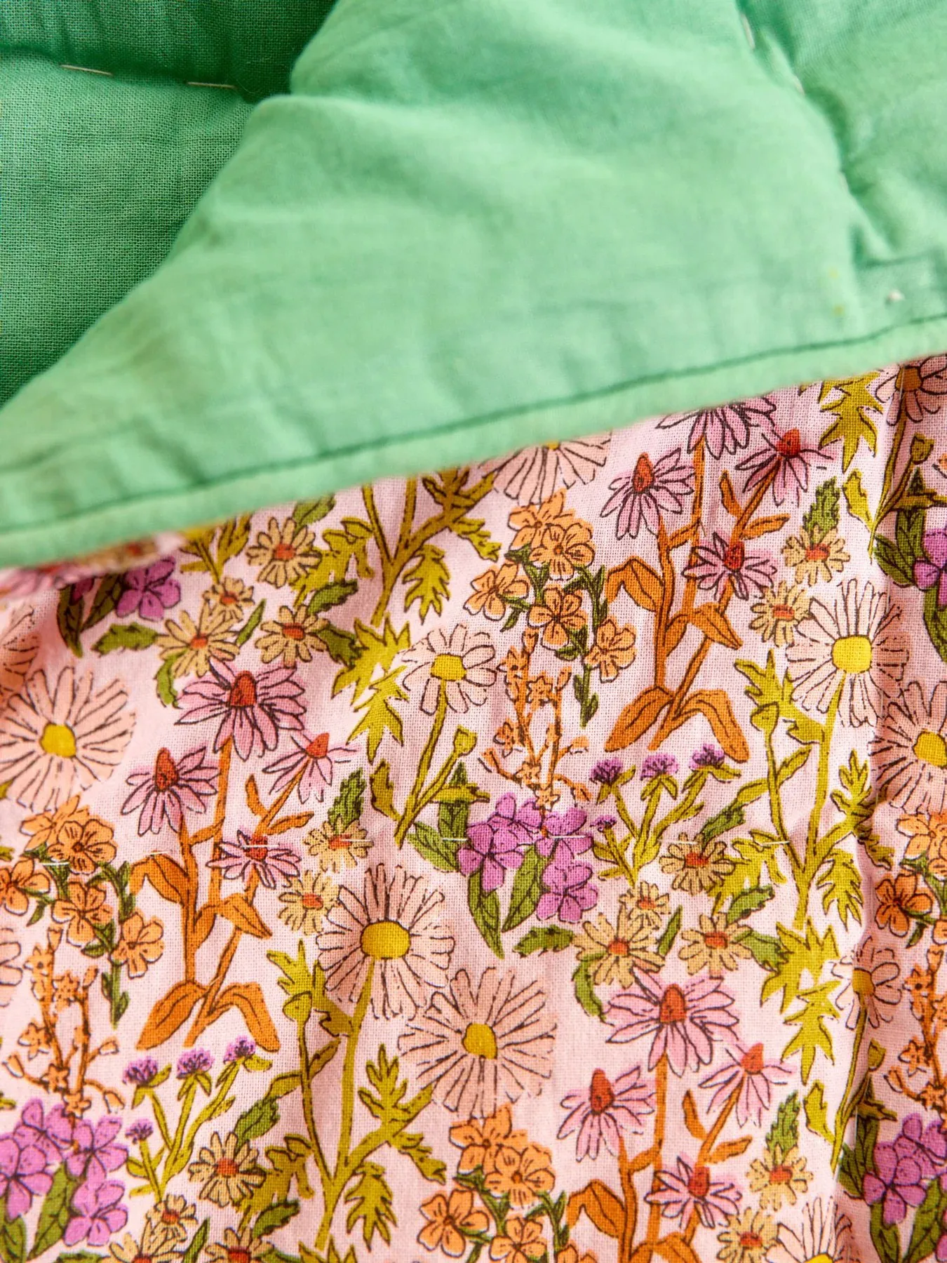 Rice コットンスロー フラワー 140x200 cm, Multi-green RICE | ライス