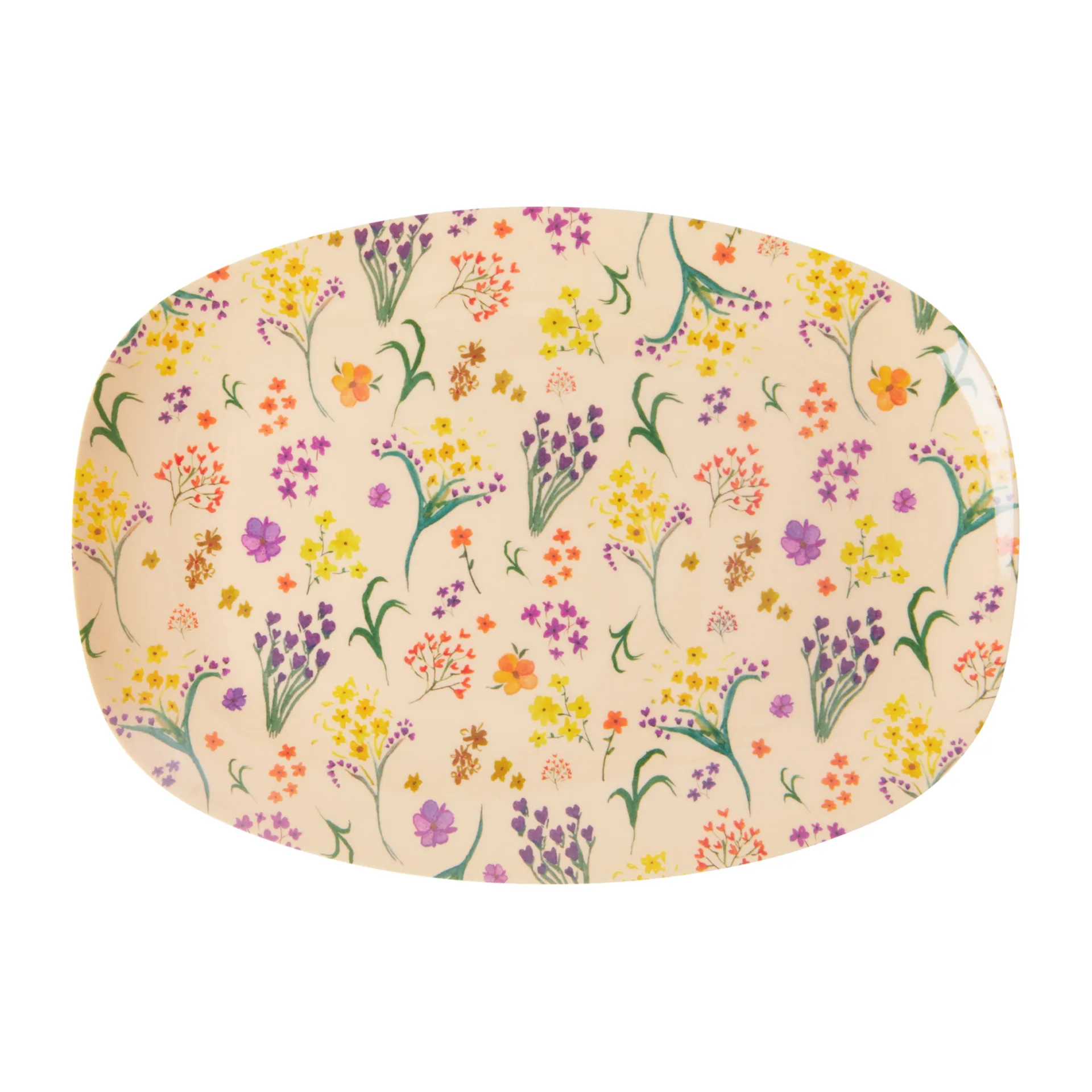 Rice メラミン プレート 16.5x23 cm, Wild flower RICE | ライス