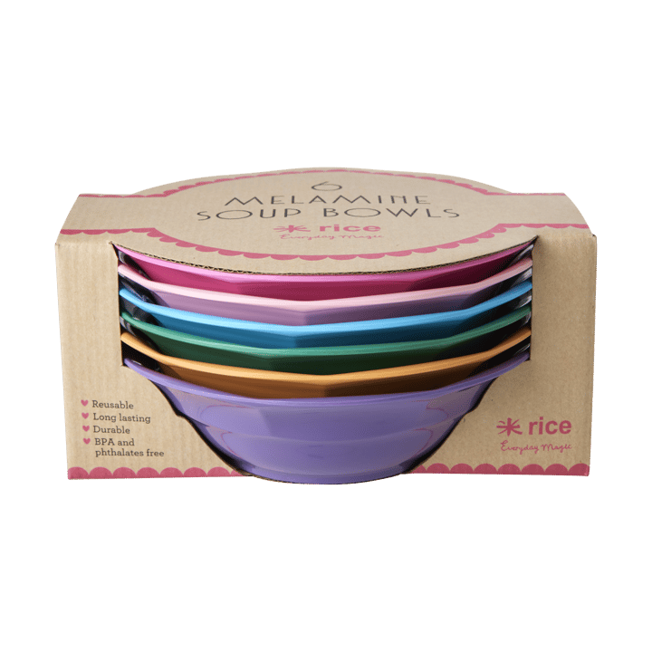 Rice メラミン スープボウル Ø19 cm 6点セット, Multicolor RICE | ライス