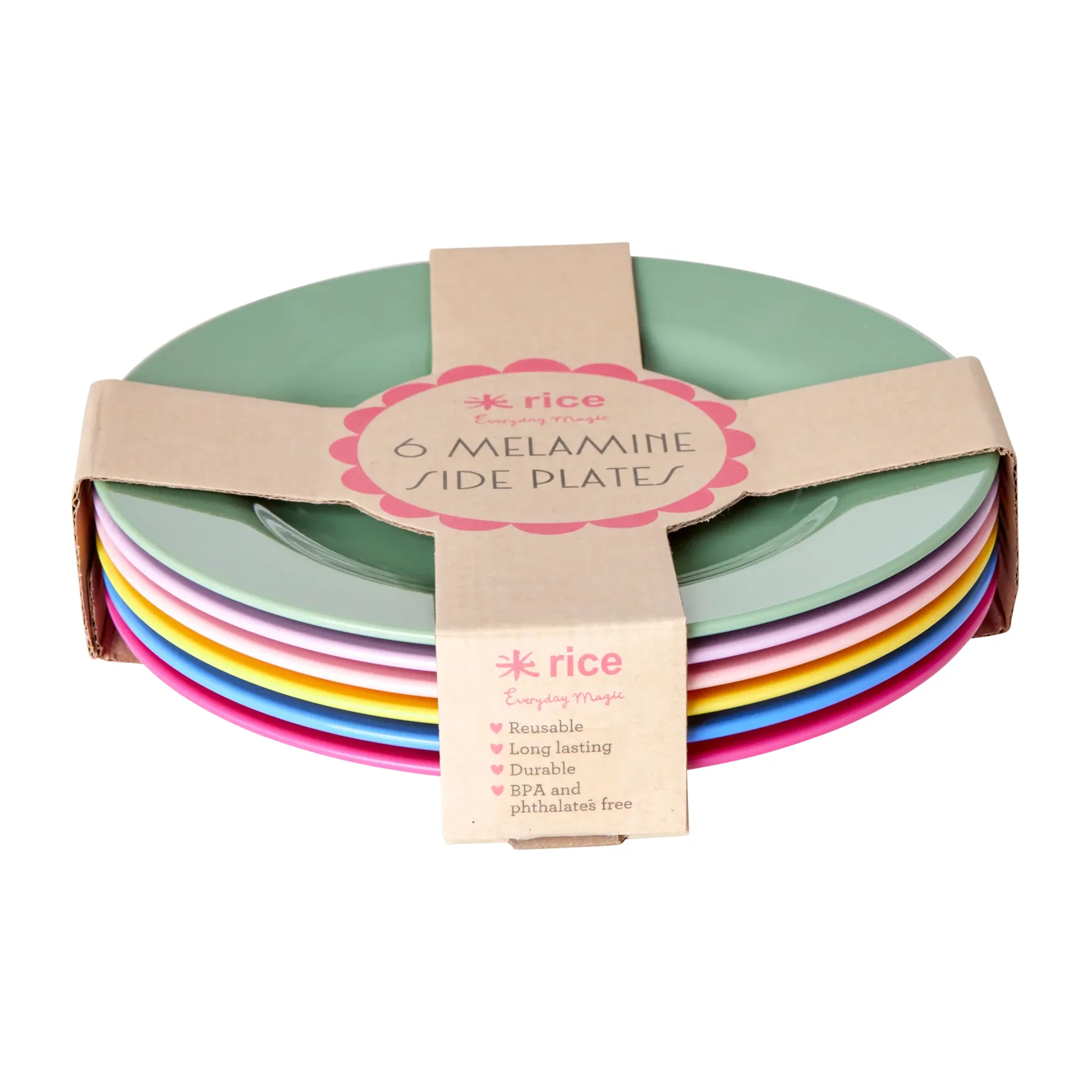 Rice メラミンプレート 20 cm 6パック, Multicolor RICE | ライス
