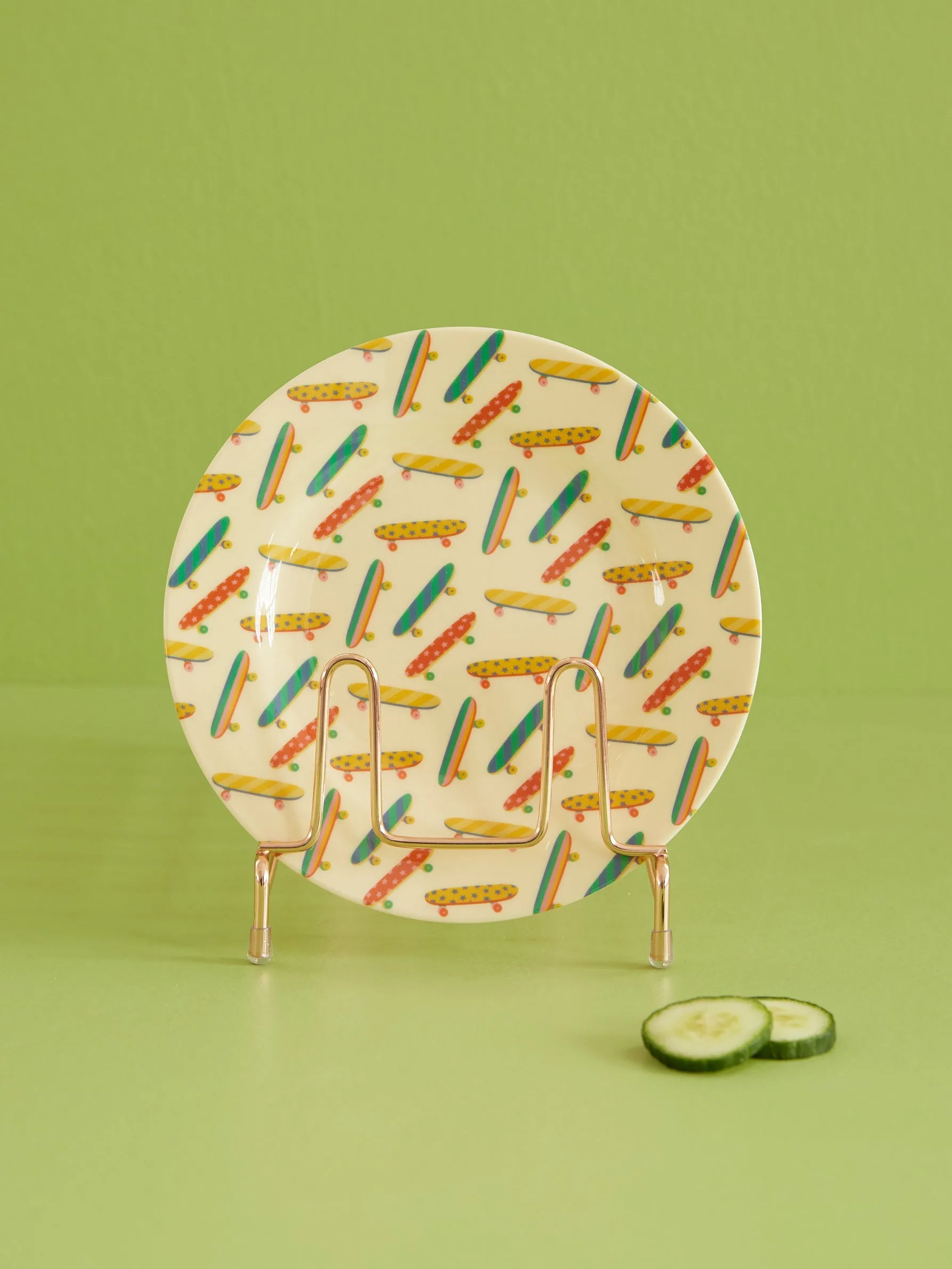 Rice メラミンサイドプレート Ø20 cm, Skateboard RICE | ライス