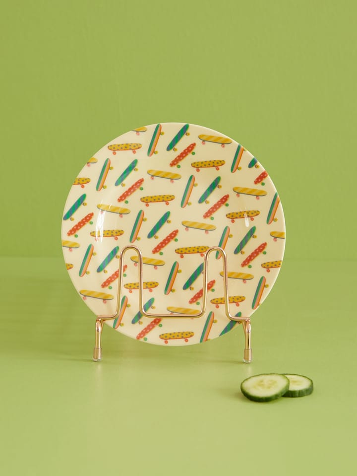 Rice メラミンサイドプレート Ø20 cm, Skateboard RICE | ライス