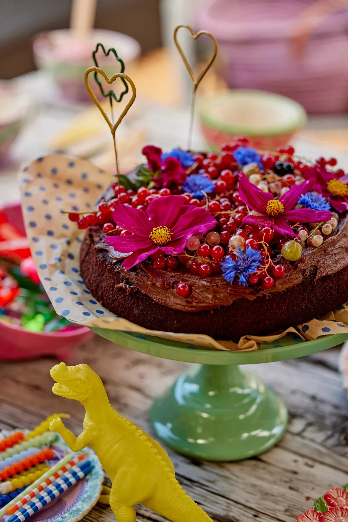 Rice ケーキプレート Ø30 cm, Dots-green RICE | ライス