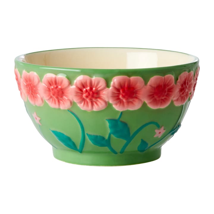 Rice Embossed Flower セラミックボウル Ø12 cm - Sage Green - RICE | ラ��イス