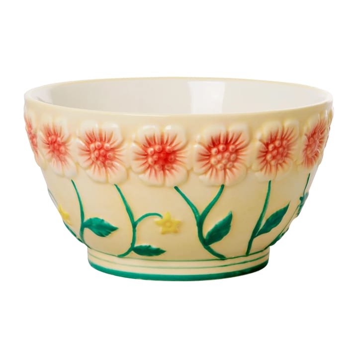 Rice Embossed Flower セラミック ボウル Ø14.5 cm - Creme - RICE | ライス