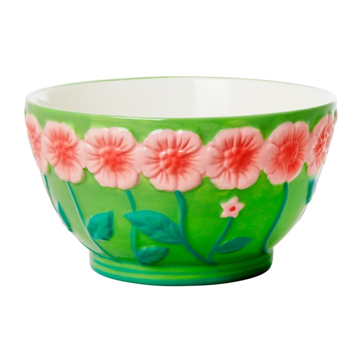 Rice Embossed Flower セラミック ボウル Ø14.5 cm - Sage green - RICE | ライス