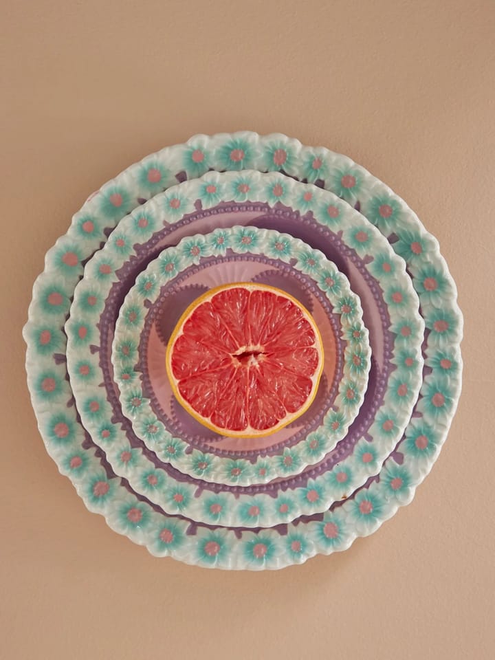 Rice Embossed Flower スモールプレート Ø15 cm, Lavender RICE | ライス