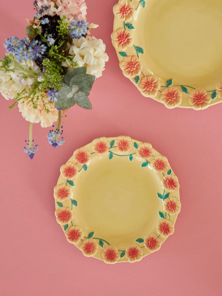 Rice Embossed Flower スモールプレート Ø20 cm, Creme RICE | ライス