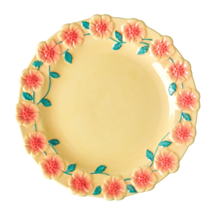 Rice Embossed Flower セラミックプレート Ø25.5 cm - Creme - RICE | ライス