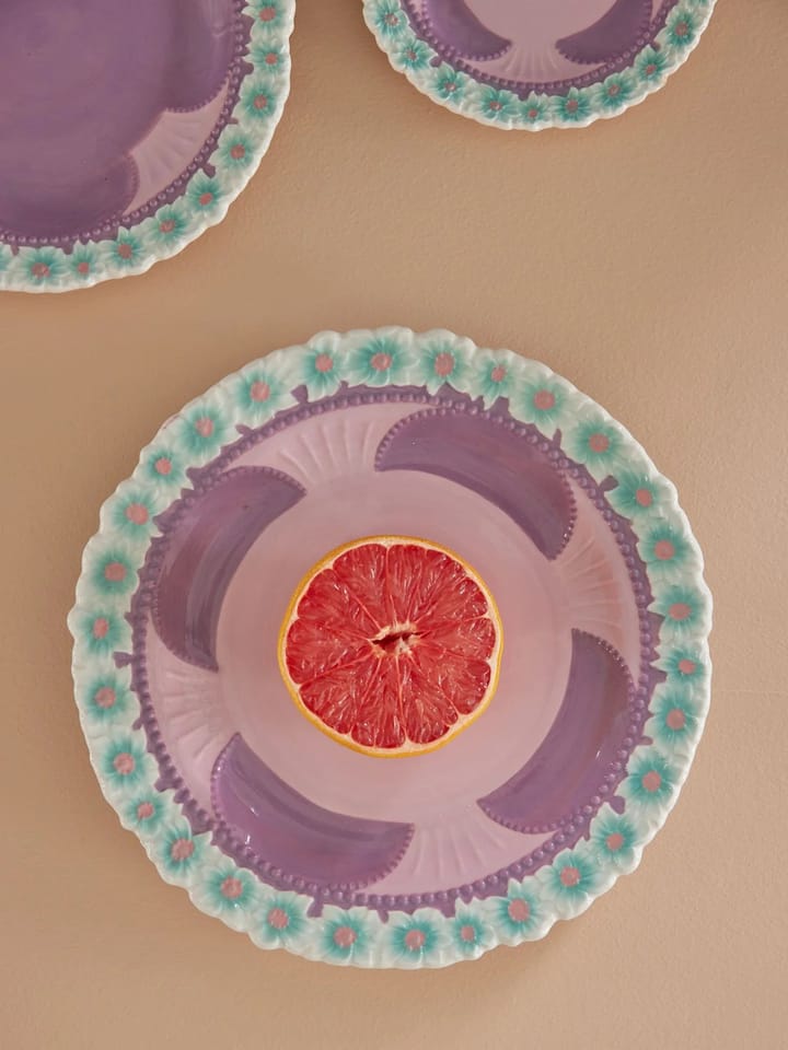 Rice Embossed Flower セラミックプレート Ø25.5 cm, Lavender RICE | ライス