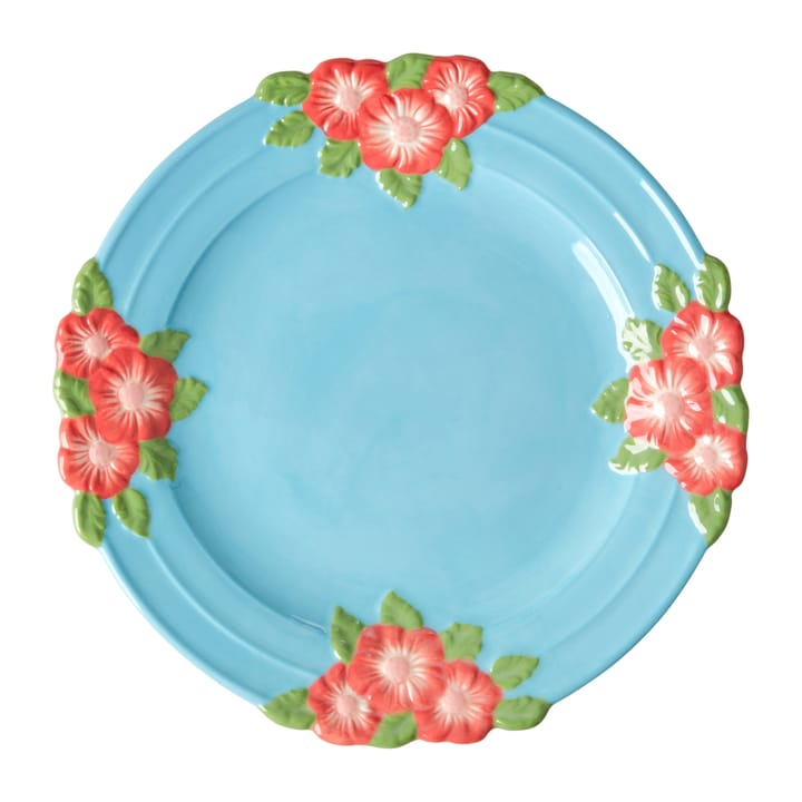 Rice Embossed Flower セラミックプレート Ø25.5 cm - Mint - RICE | ライス