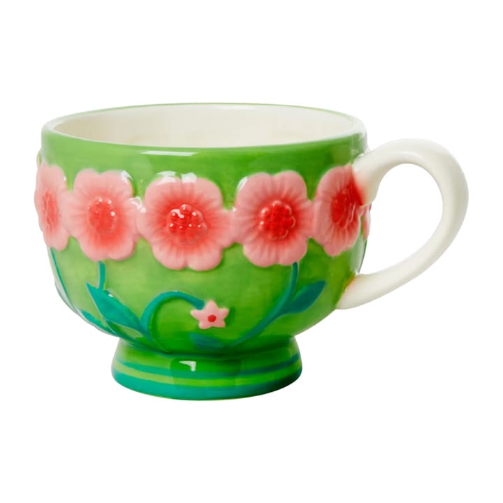 Rice Embossed Flower セラミック マグ 30 cl - Sage green - RICE | ライス