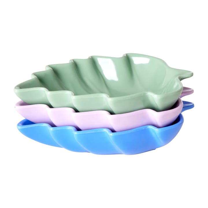 Rice Leaf サービングボウル メラミン 3個セット - Green-blue-lavender - RICE | ライス