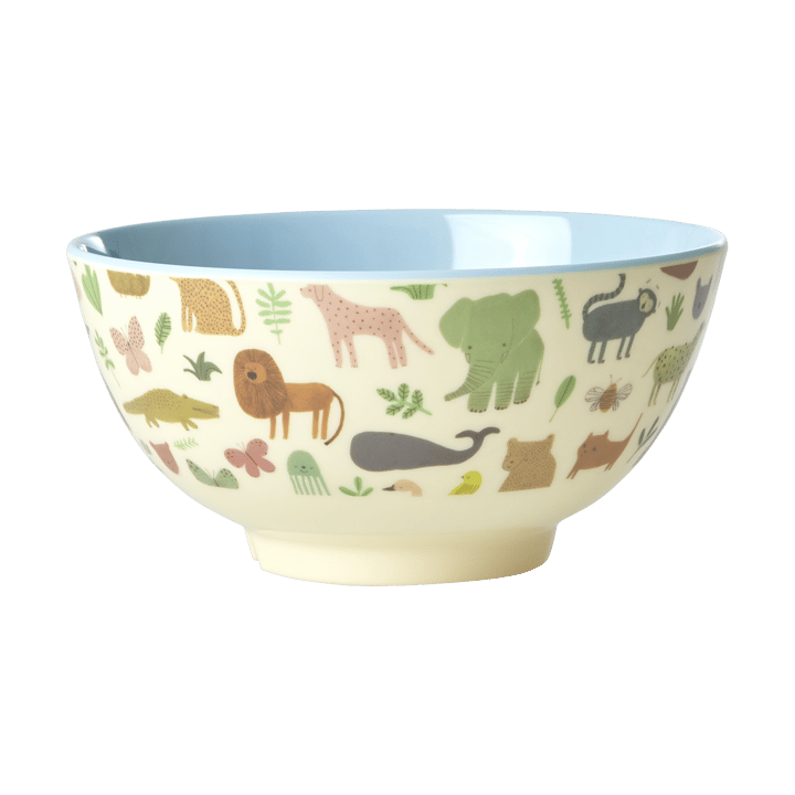 Rice メラミンボウル M - Sweet Jungle Print-Soft blue - RICE | ライス