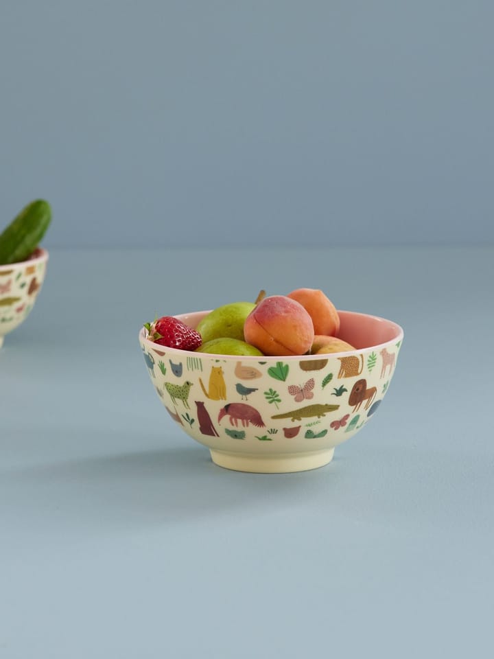 Rice メラミンボウル M, Sweet Jungle Print-Soft Pink RICE | ライス