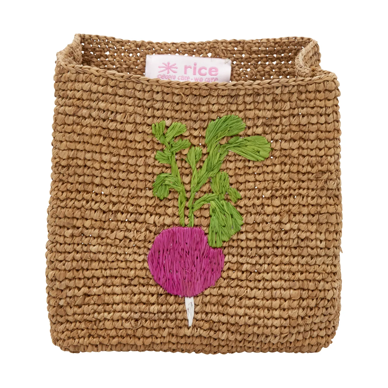 Rice Raffia 収納バスケット 2個セット, Radish Embroidery-Tea RICE | ライス