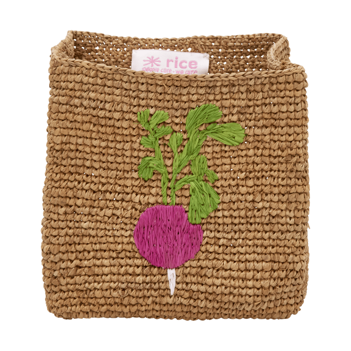 Rice Raffia 収納バスケット 2個セット, Radish Embroidery-Tea RICE | ライス
