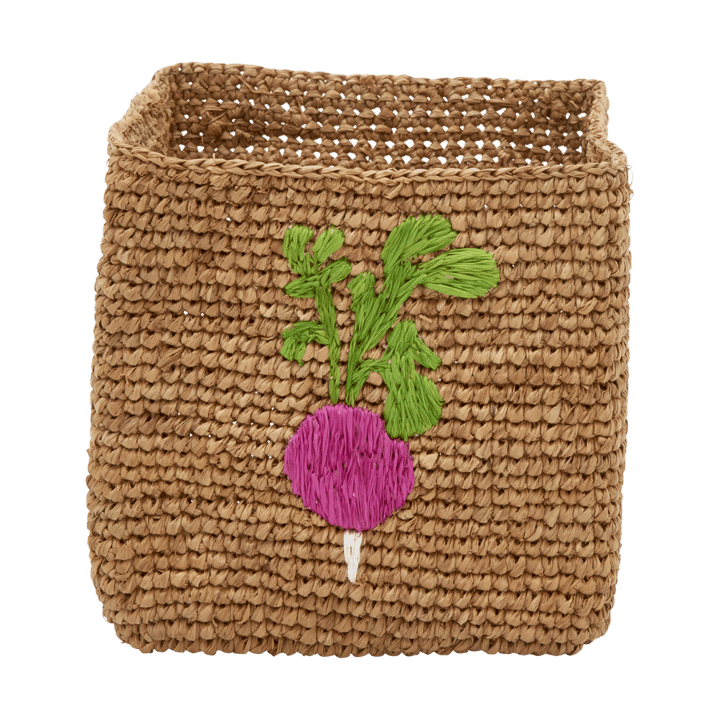 Rice Raffia 収納バスケット 2個セット, Radish Embroidery-Tea RICE | ライス