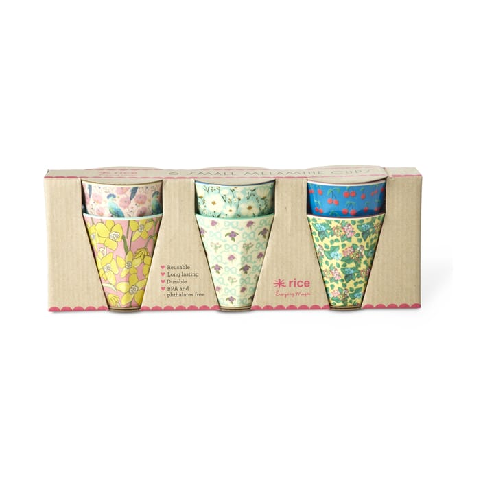 Rice メラミンカップ S 6個セット - Show your true colors prints - RICE | ライス