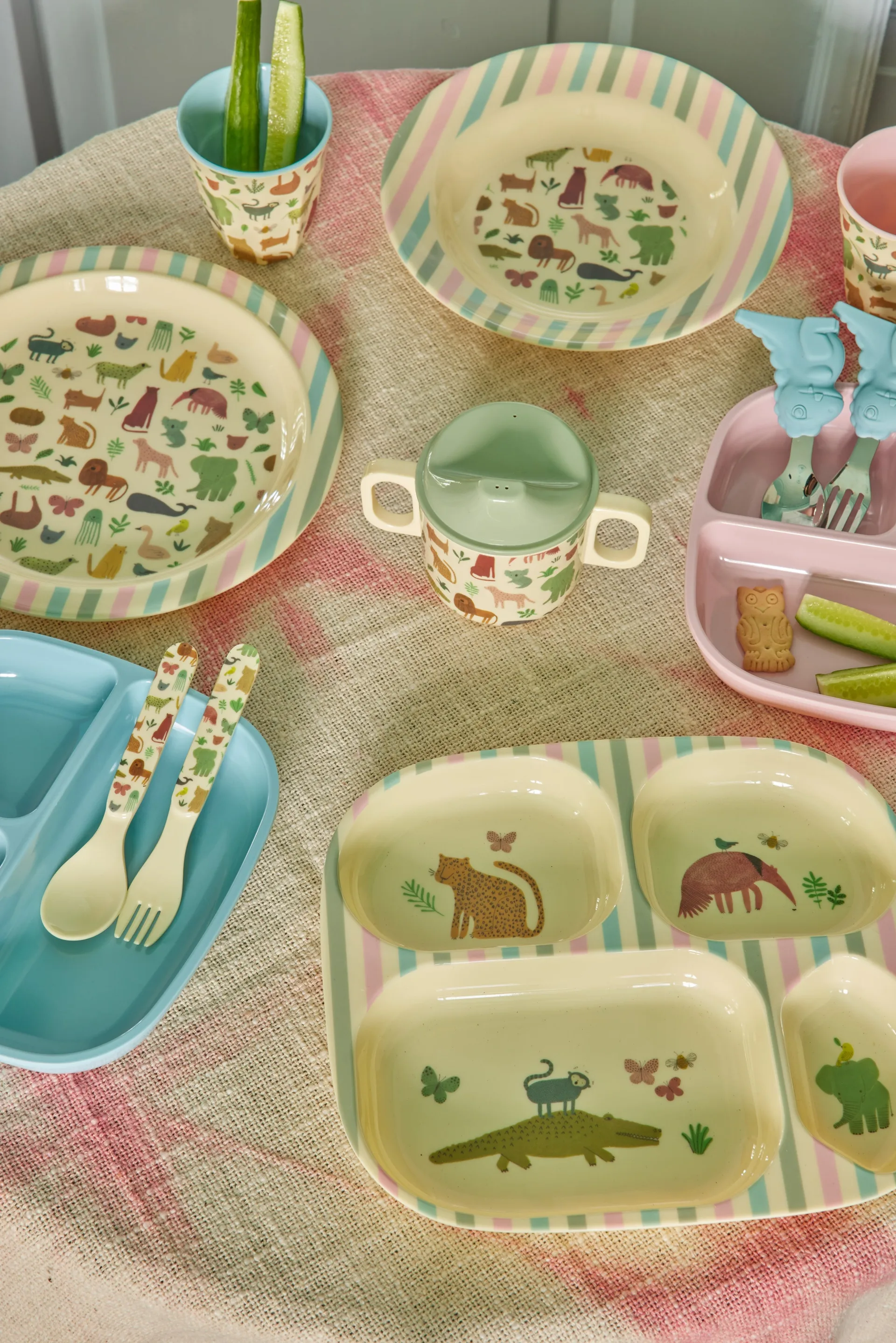 Rice 子供用マグ ハンドル付き, Sweet Jungle Print-Cream RICE | ライス