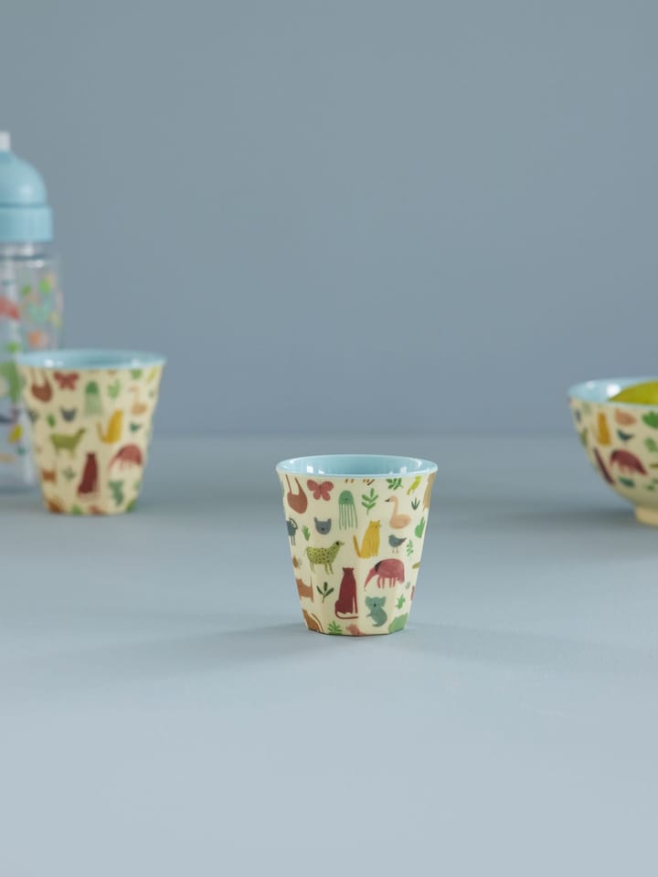 Rice メラミン子供用カップ, Sweet Jungle Print-Soft blue RICE | ライス
