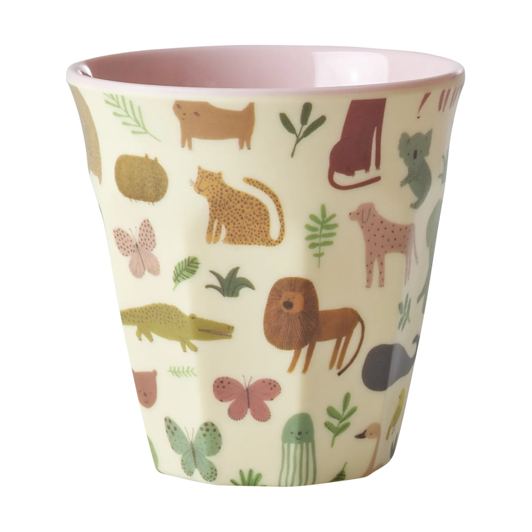 Rice メラミン子供用カップ, Sweet Jungle Print-Soft Pink RICE | ライス