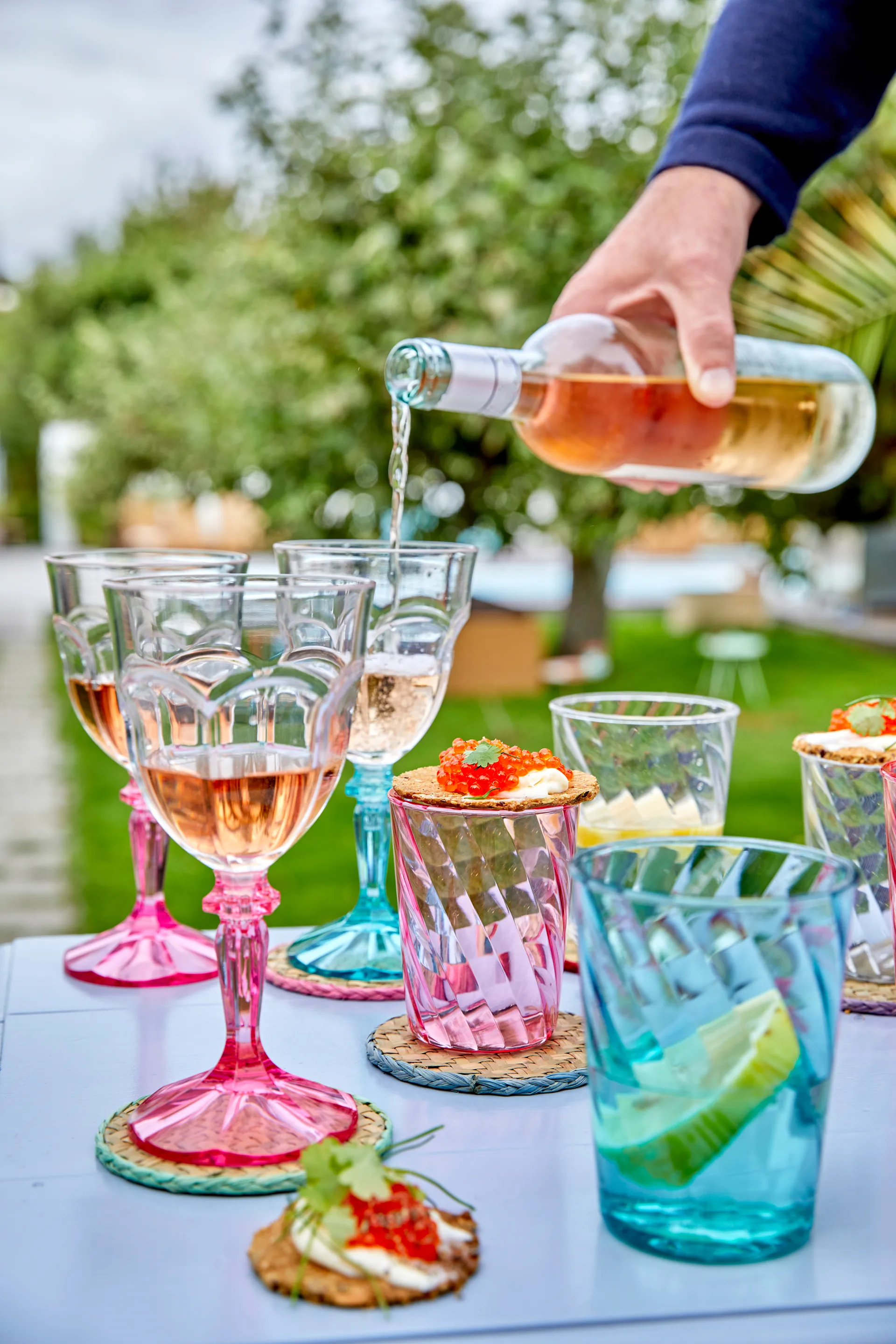 Rice Twisted Swirl グラス アクリル 34 cl, Pink RICE | ライス